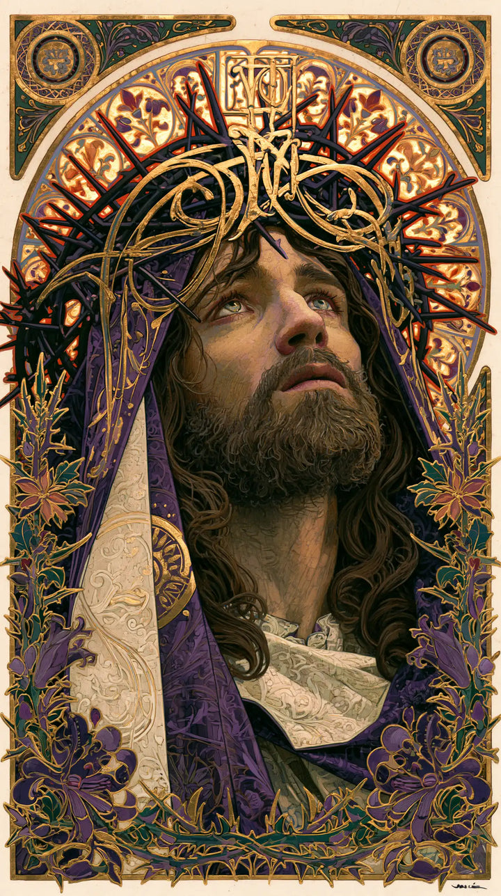 Jésus couronné d’épines — Le Regard dans l’arche enluminée