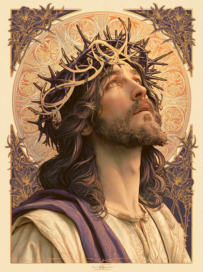 Jesus Crowned with Thorns - Sacred Art Nouveau · Portrait n° 12
