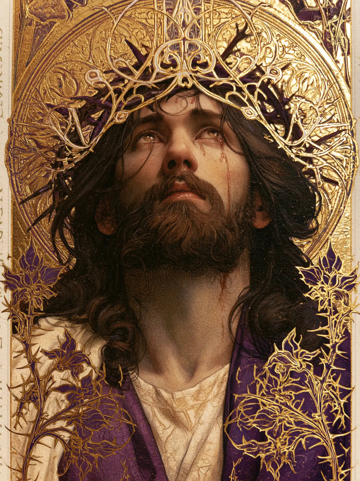 Jésus couronné d’épines — Le Regard dans les lianes précieuses