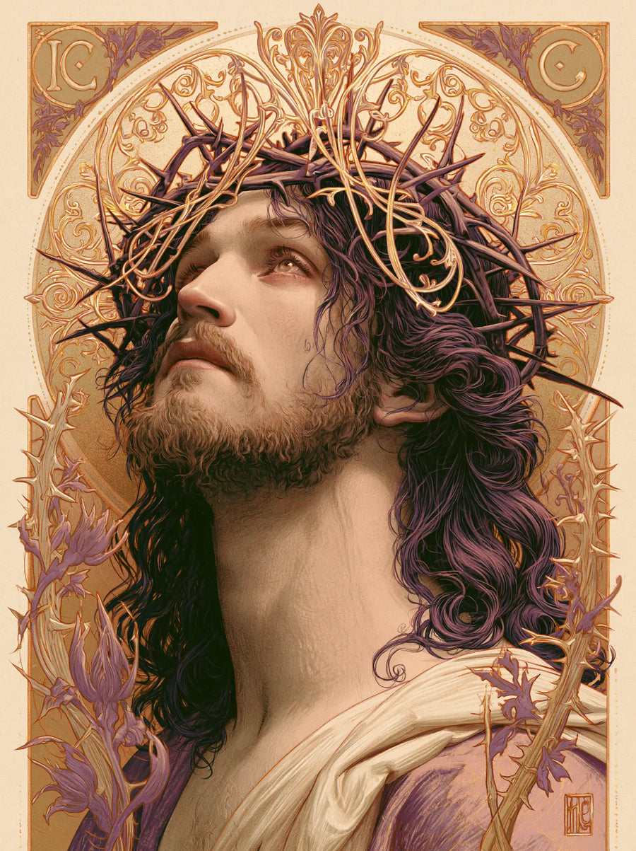 Jesus Crowned with Thorns - Sacred Art Nouveau · Portrait n° 14