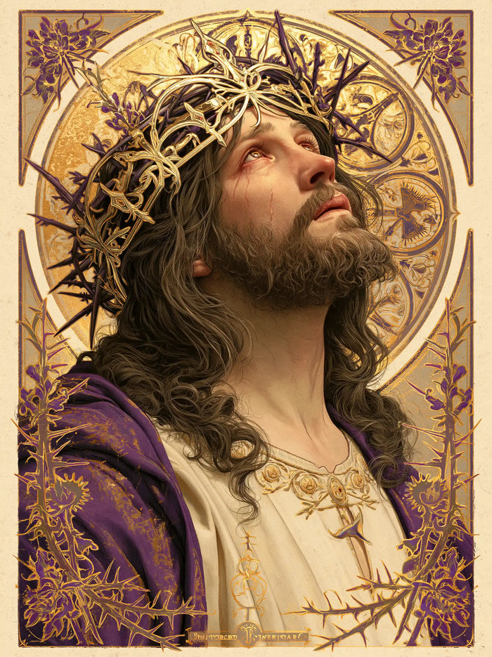 Jesus Crowned with Thorns - Sacred Art Nouveau · Portrait n° 15