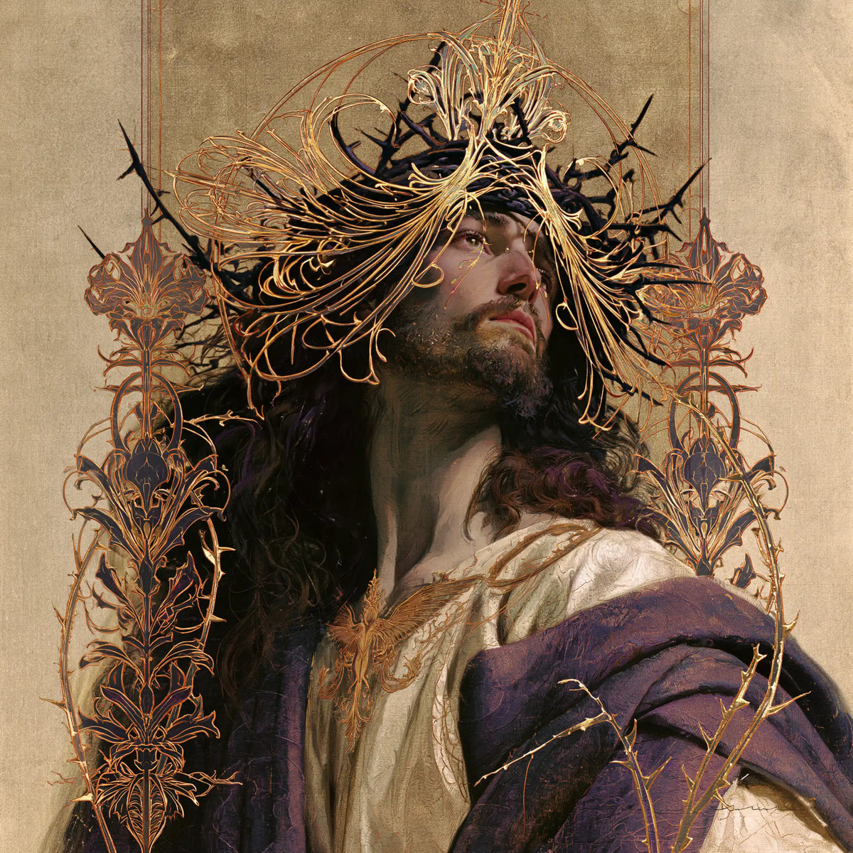 Jésus couronné d’épines — La Couronne aux fils déployés