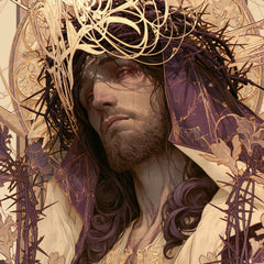 Jésus couronné d’épines — Le Visage sous la dentelle d’or