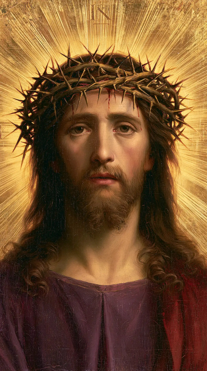 Jésus couronné d’épines — La Couronne sous la gerbe lumineuse
