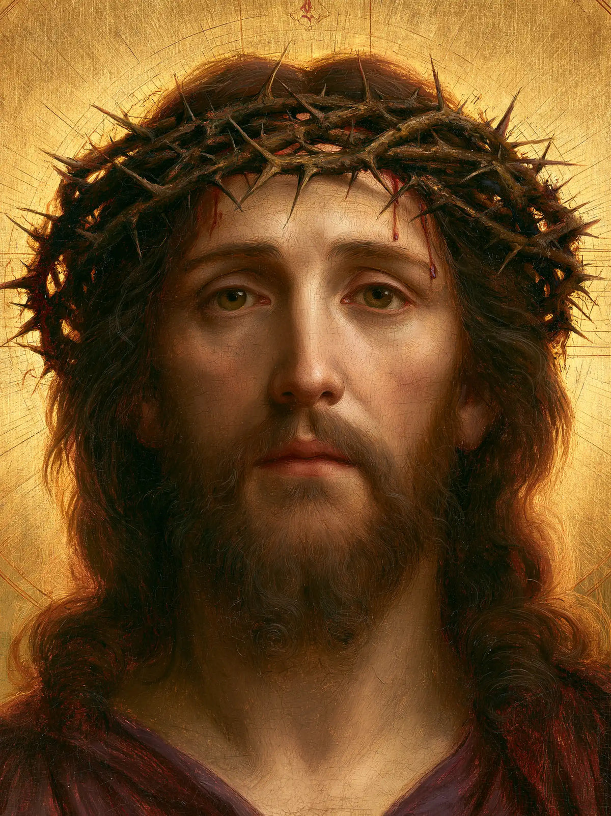 Jésus couronné d’épines — Le Visage au halo resserré
