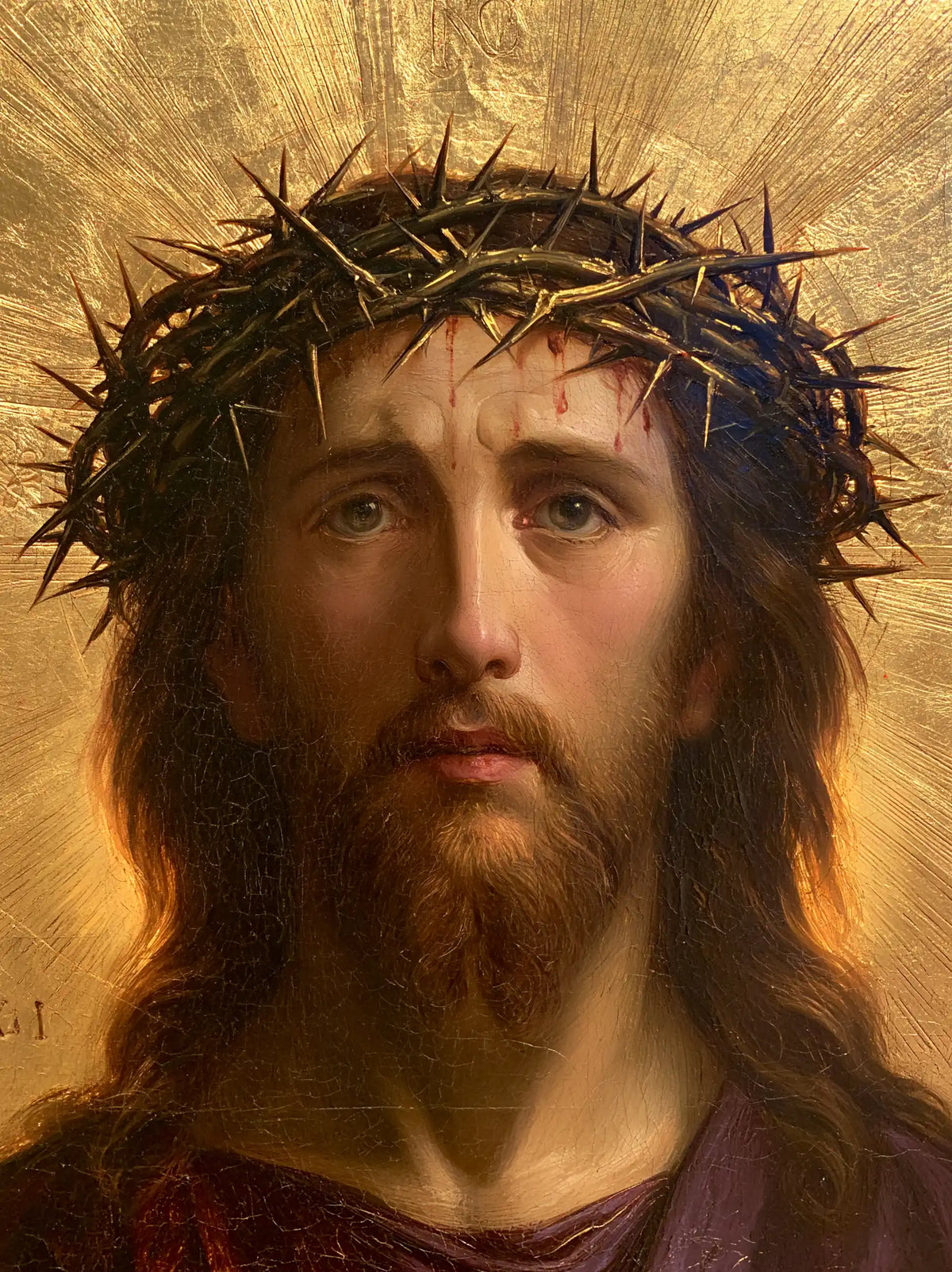Jésus couronné d’épines — L’Or qui descend vers le regard