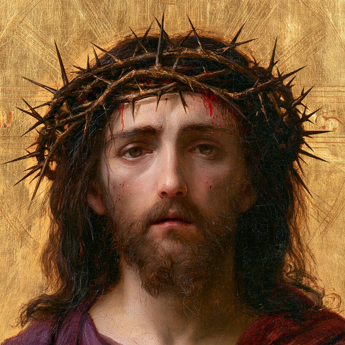 Jesus Crowned with Thorns - Sacred Gold · Square n° 3