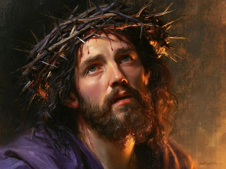 Jésus couronné d’épines — La Larme au bord du rayon chaud