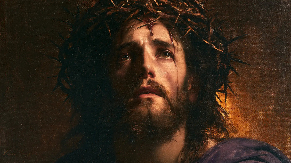 Jésus couronné d’épines — La Larme sur le visage partagé