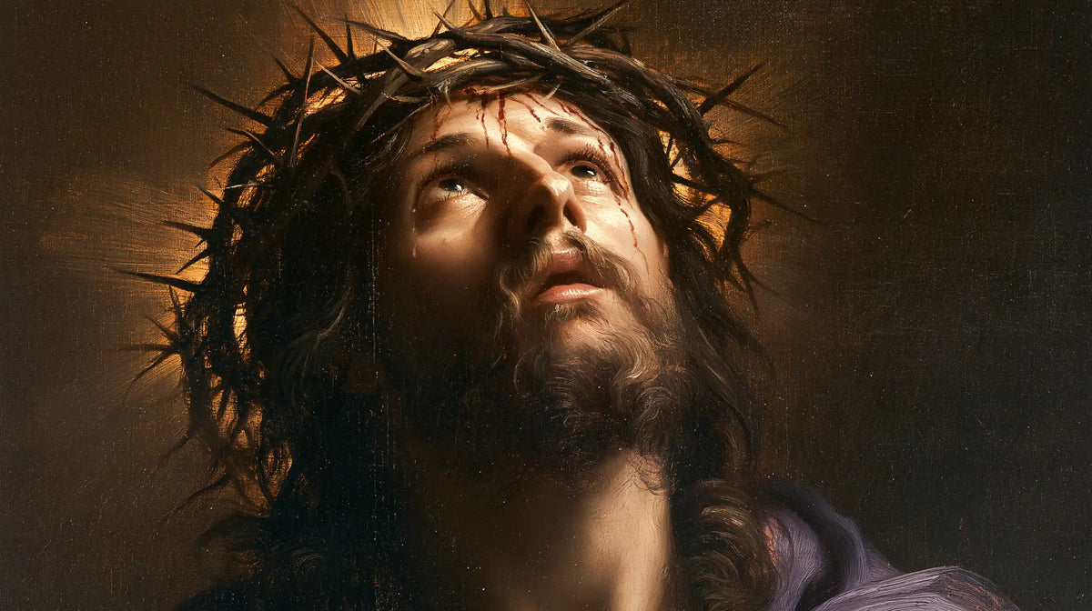 Jésus couronné d’épines — Le Regard dans la haute trouée brune