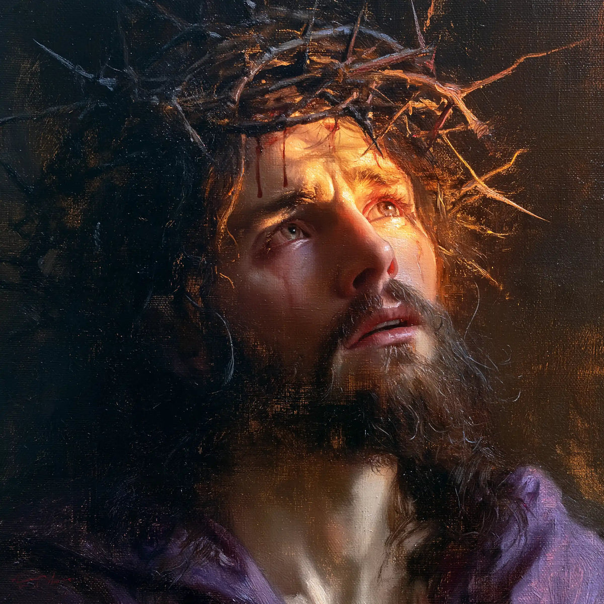 Jesus Crowned with Thorns - Sacred Sorrow · Square n° 1