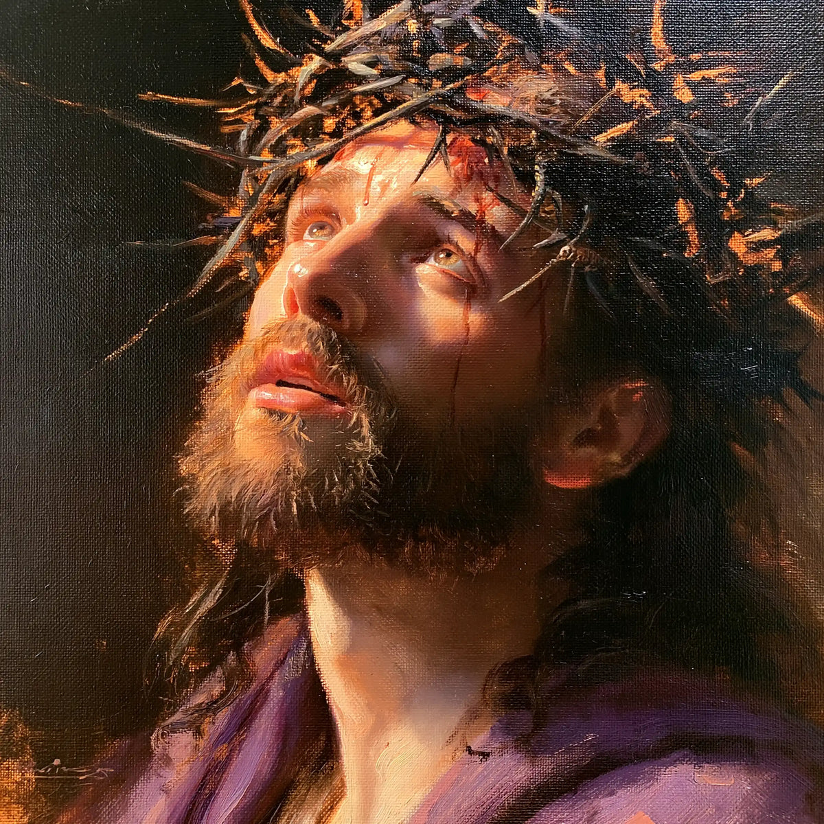 Jesus Crowned with Thorns - Sacred Sorrow · Square n° 4