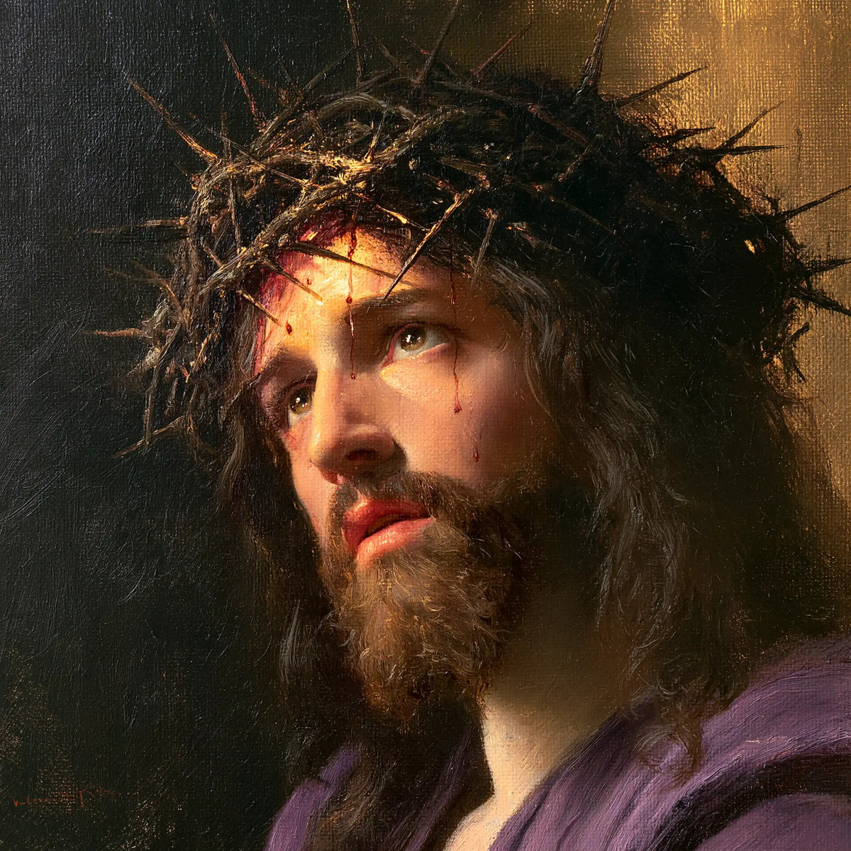 Jesus Crowned with Thorns - Sacred Sorrow · Square n° 5