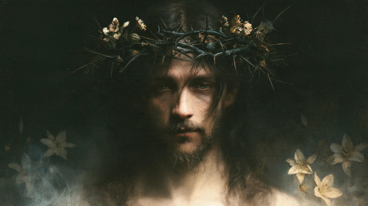 Jésus couronné d’épines — La Couronne aux petites fleurs blanches