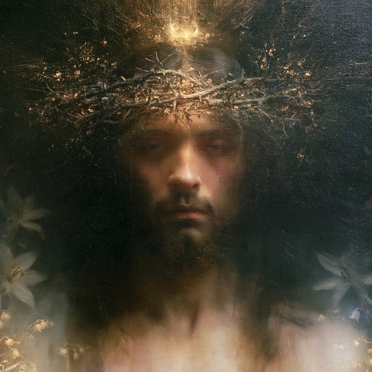 Jésus couronné d’épines — La Couronne dans la poussière lumineuse