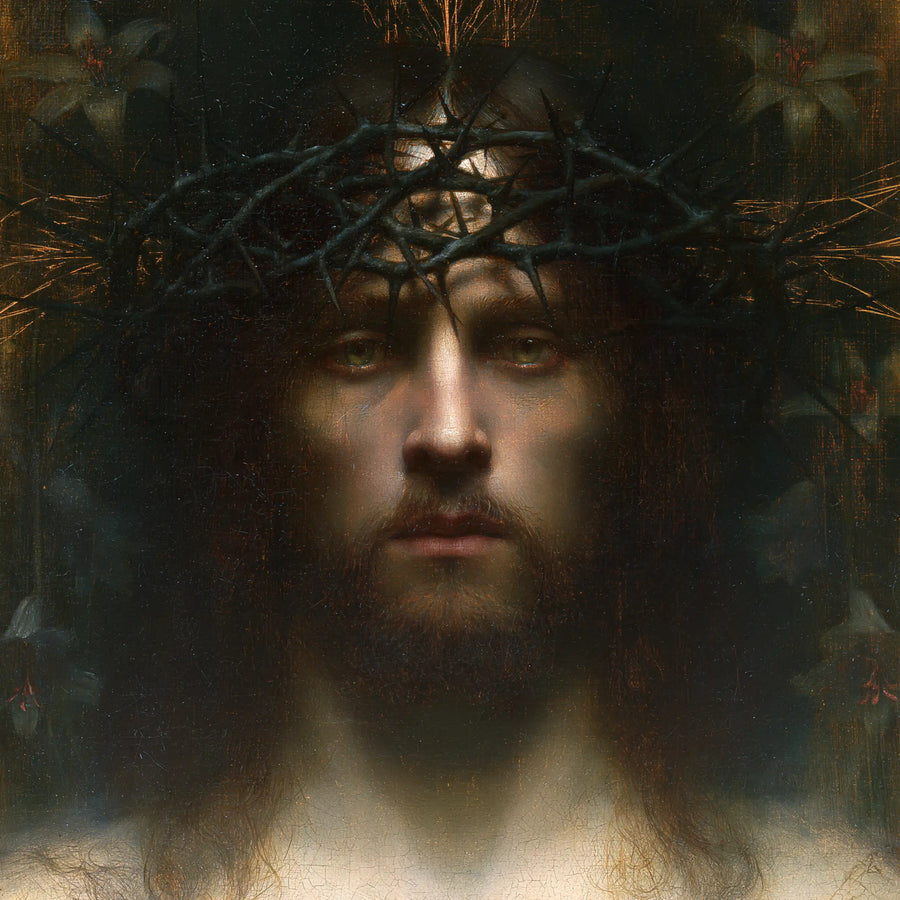 Jésus couronné d’épines — Le Regard au fond du jardin obscur