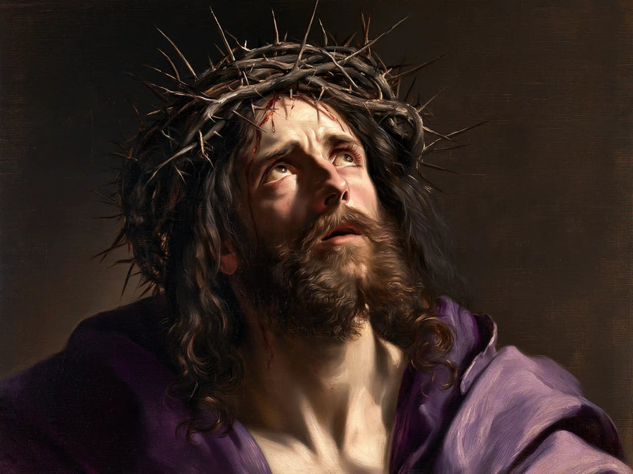 Jésus couronné d’épines — Les Plis ouverts sous le regard d’en haut