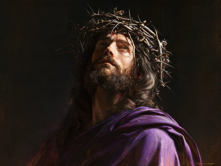 Jésus couronné d’épines — Le Visage sous la couronne argentée