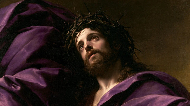 Jésus couronné d’épines — Le Visage auprès de la tenture violette