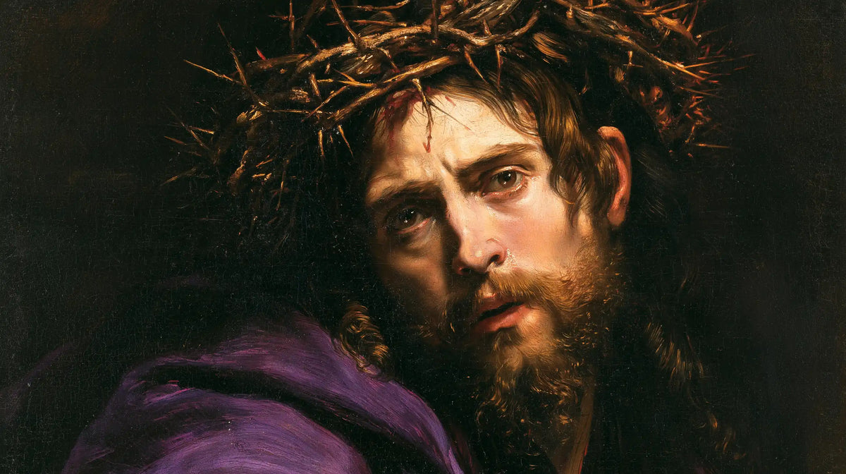 Jésus couronné d’épines — Le Regard retourné sur l’épaule pourpre