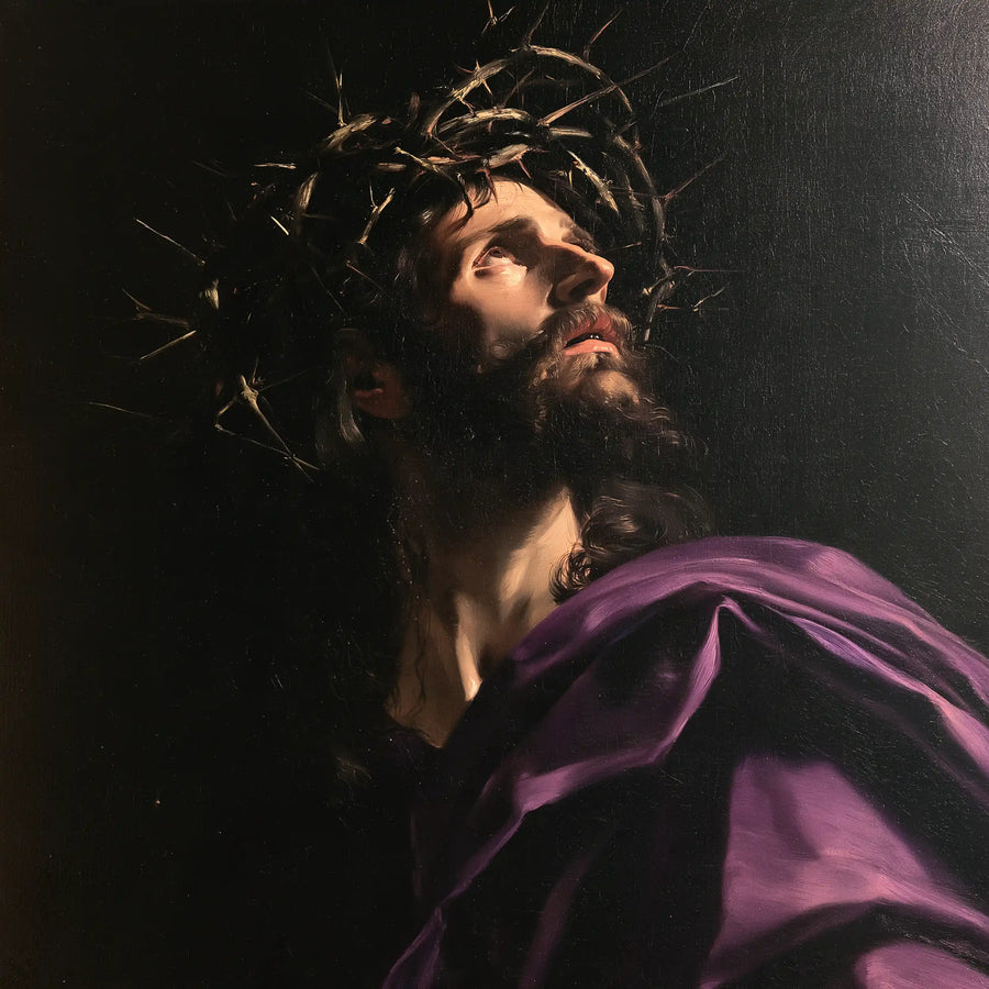 Jésus couronné d’épines — La Grande Épaule couleur de prune