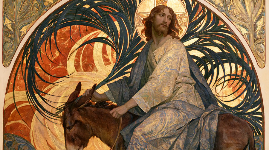 Jesus Enters Jerusalem – Sacred Art Nouveau · Landscape no. 6