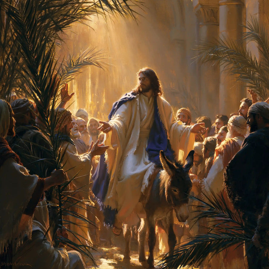Jesus Enters Jerusalem – Sacred Gold · Square no. 5