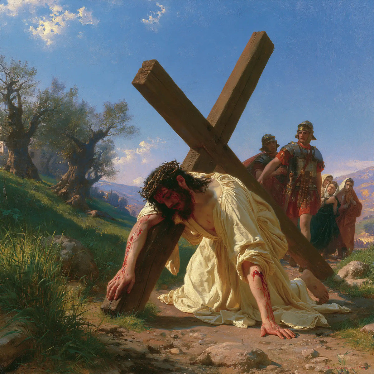 Jesus Falls beneath the Cross — The First Fall under the Open Sky