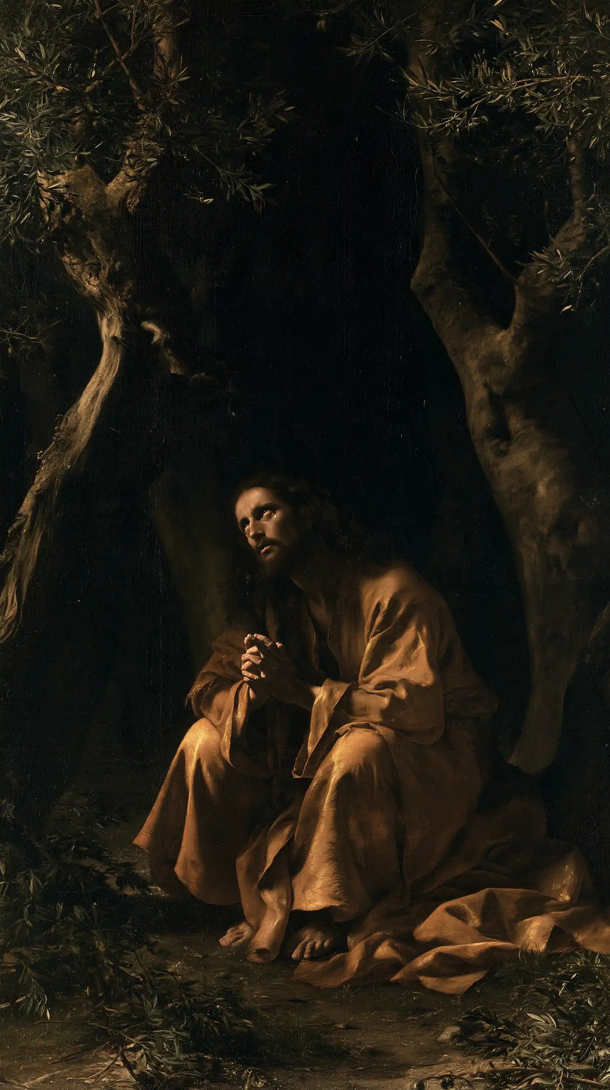 Jésus à Gethsémani — L’Attente vêtue d’ambre
