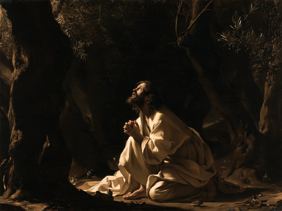 Jésus à Gethsémani — Le Repos des plis de nacre