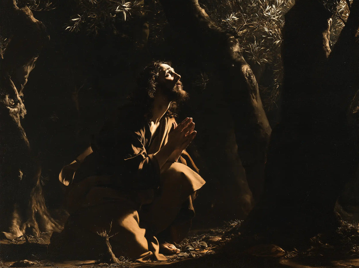 Jésus à Gethsémani — La Supplication sous l’or des feuilles