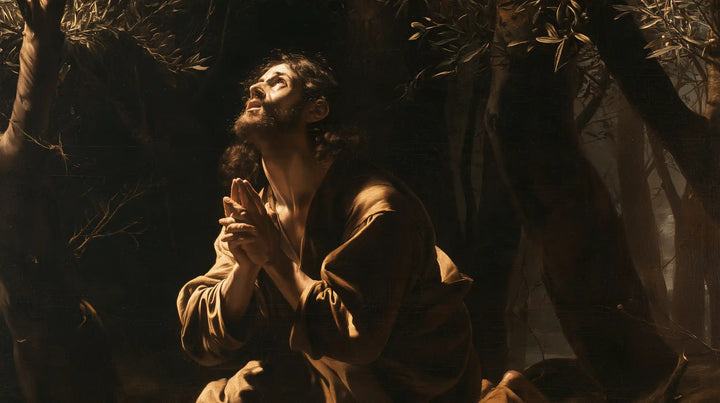 Jésus à Gethsémani — Le Visage offert à la lueur