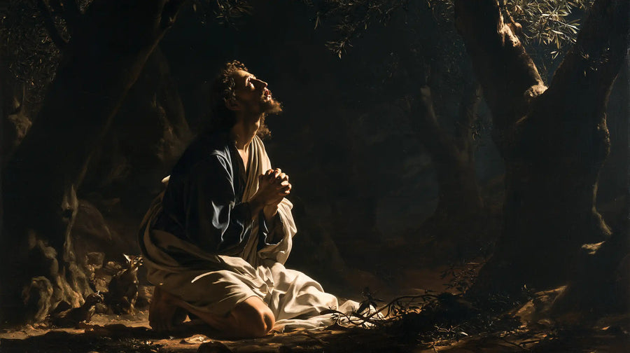 Jésus à Gethsémani — Le Silence entre la pierre et l’arbre