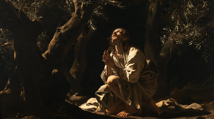 Jésus à Gethsémani — La Clarté sur les genoux nus