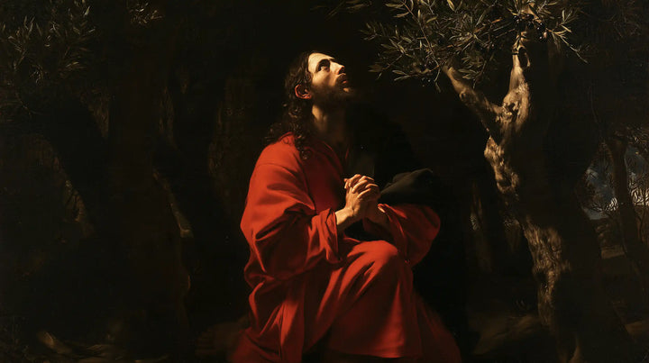 Jesus in Gethsemane - Caravaggio Tenebrism · Landscape n° 14