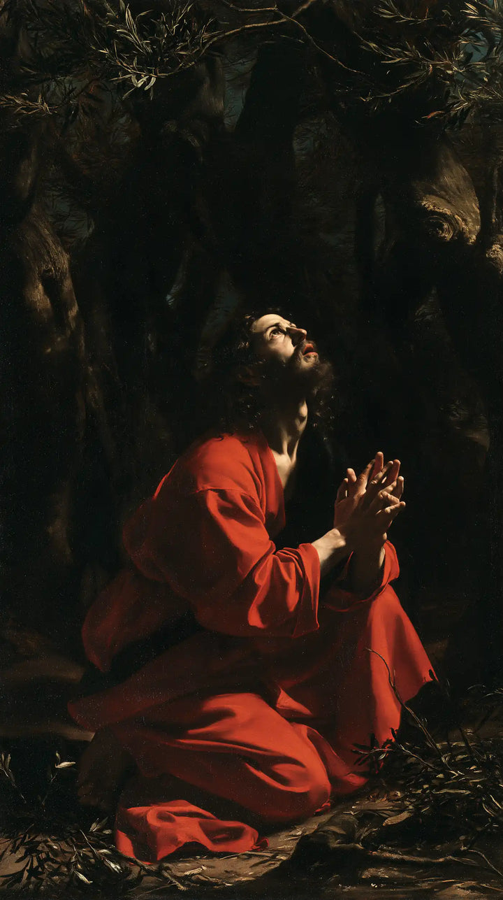 Jésus à Gethsémani — Les Paumes vers la cime