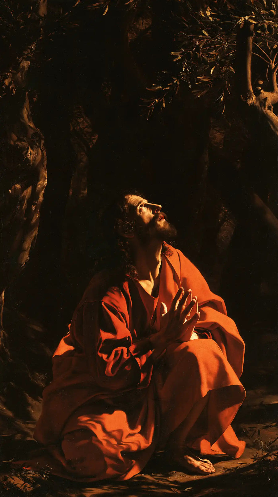 Jésus à Gethsémani — La Prière aux plis de feu
