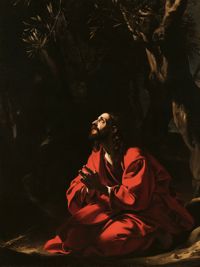 Jésus à Gethsémani — La Flamme rouge au pied du bois