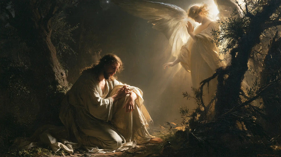 Jésus à Gethsémani — L’Ange aux ailes de miel