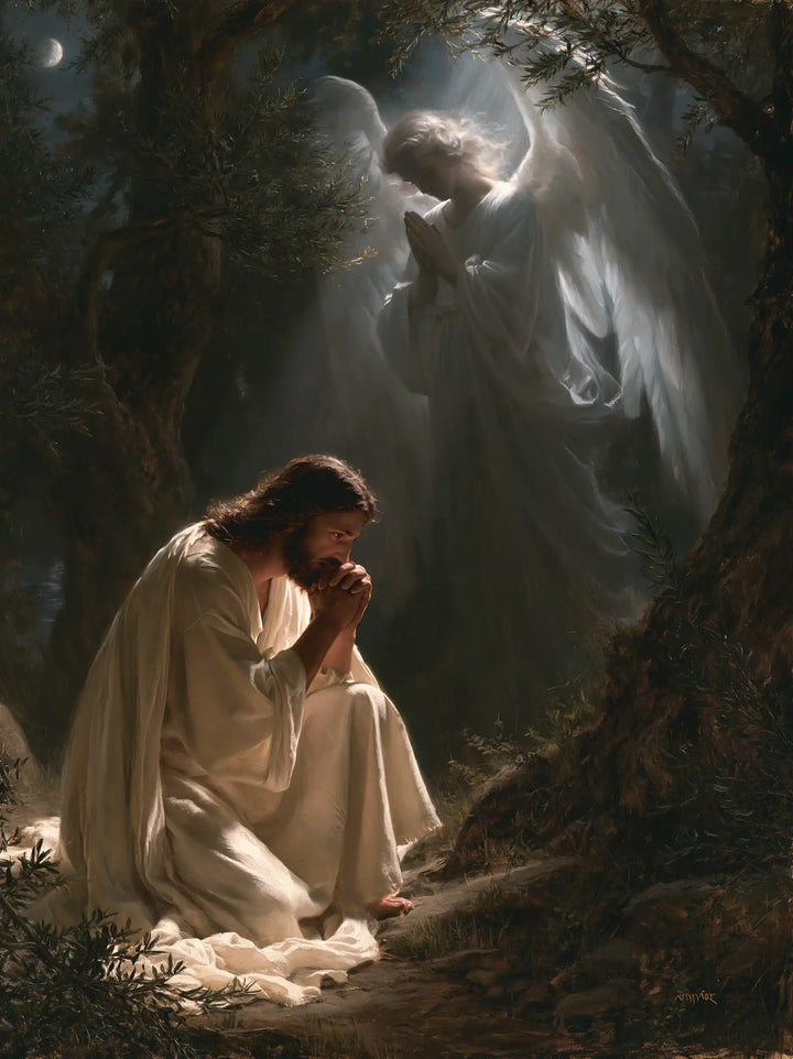 Jésus à Gethsémani — Le Blanc partagé par la nuit
