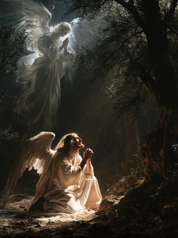 Jésus à Gethsémani — La Veille aux ailes déployées