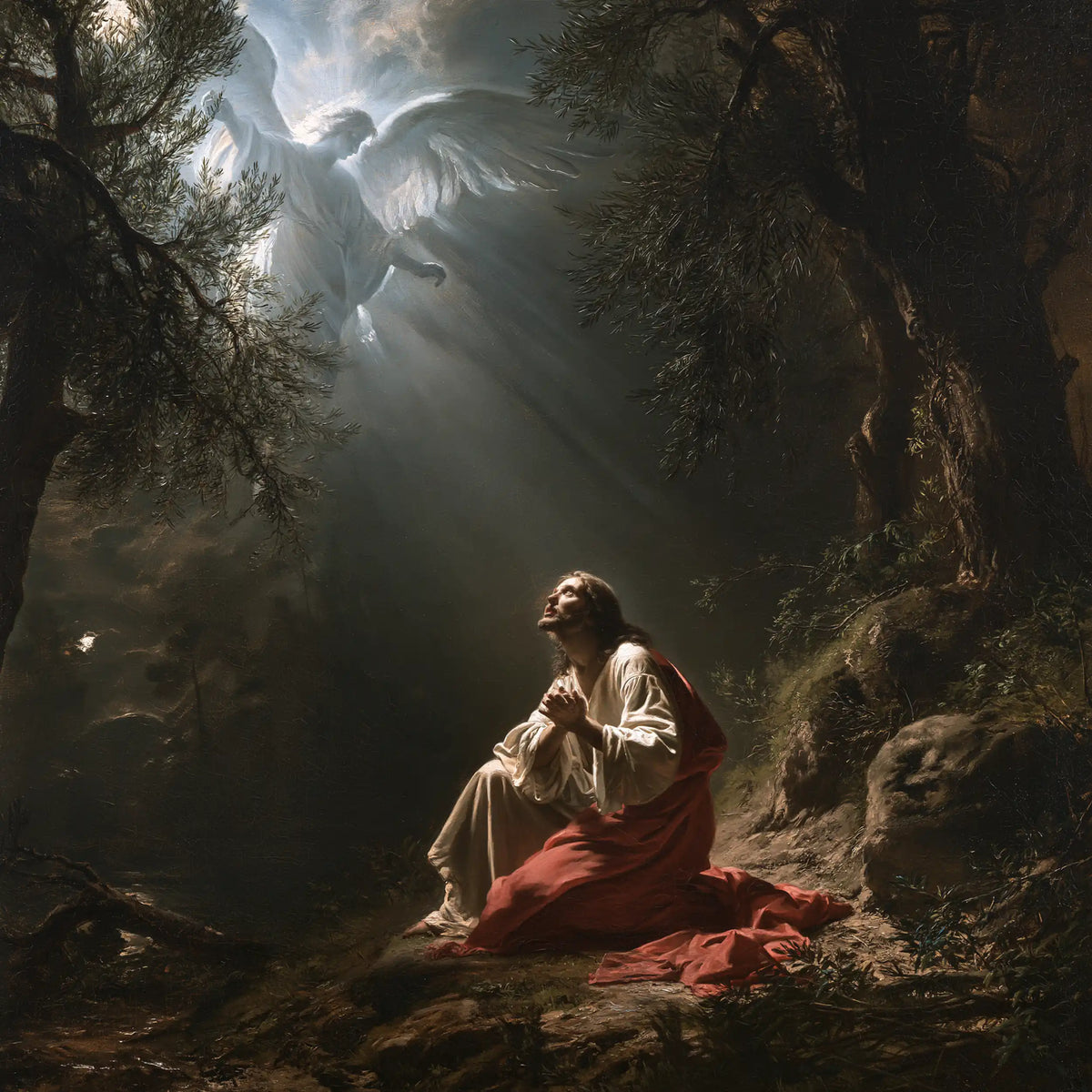Jésus à Gethsémani — La Réponse dans la lumière oblique