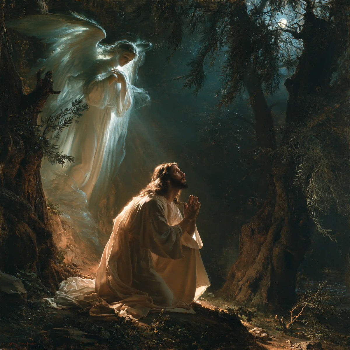 Jésus à Gethsémani — La Visite dans le jardin turquoise