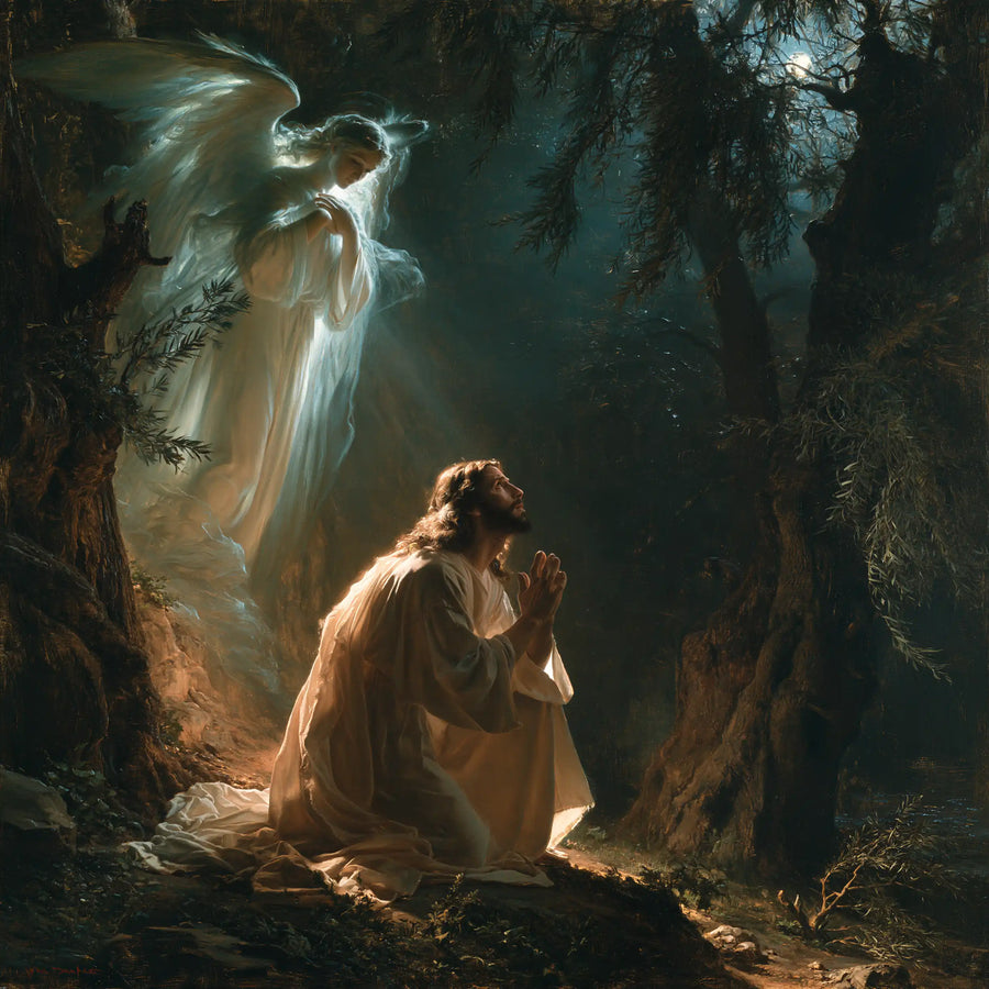 Jesus in Gethsemane - Jesus and the Consoling Angel · Square n° 3
