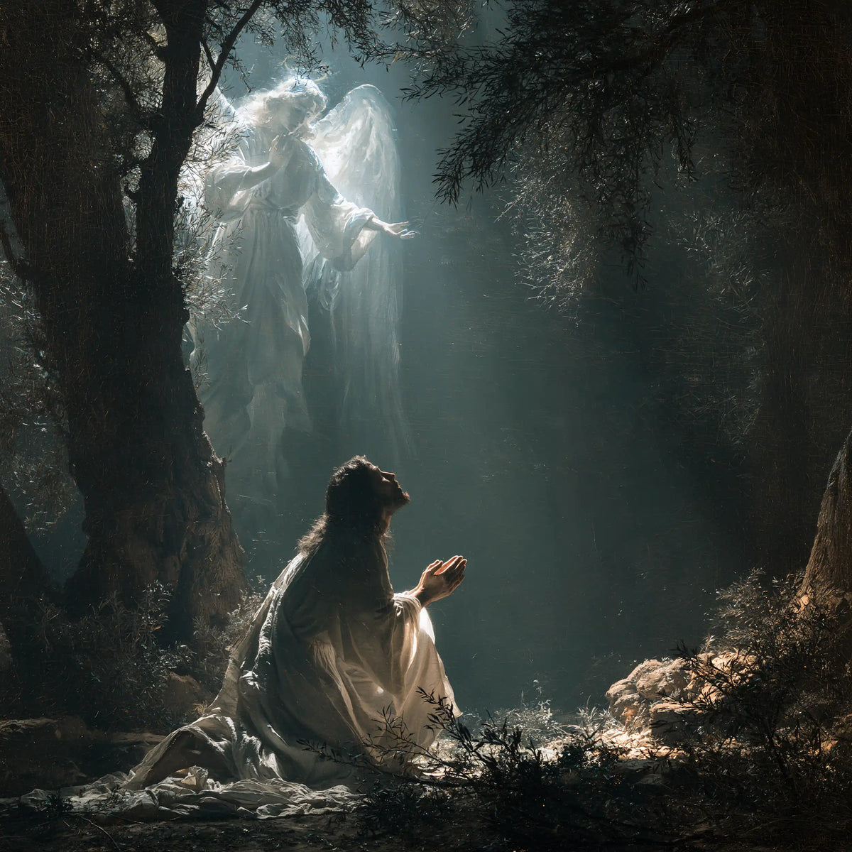 Jésus à Gethsémani — La Grâce dans le jardin d’argent
