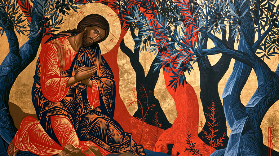 Jésus à Gethsémani — La Prière aux arbres de corail