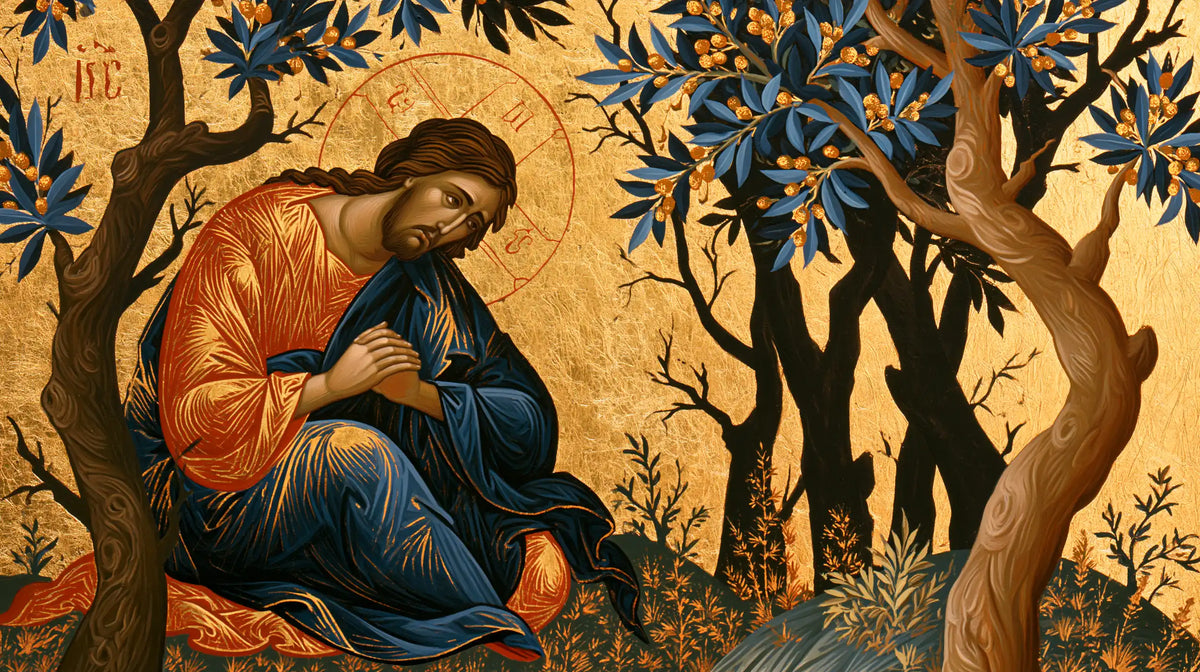 Jésus à Gethsémani — Le Cœur sous les feuilles de lapis