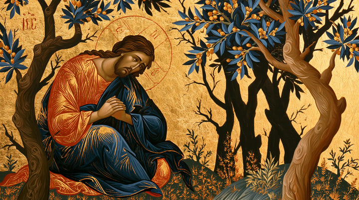 Jésus à Gethsémani — Le Cœur sous les feuilles de lapis