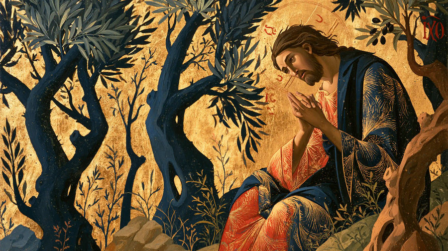 Jésus à Gethsémani — La Prière près de l’olivier bleu