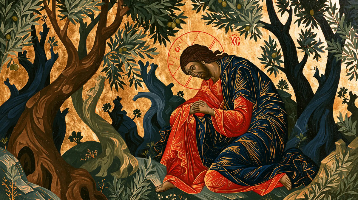Jésus à Gethsémani — Le Manteau tissé de traits d’or